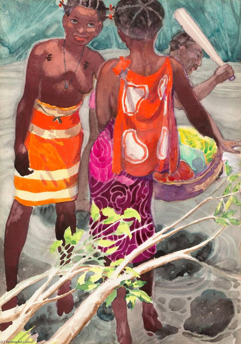 Costumed Figures, Negroes, Dutch Guiana — Carl Folke Sahlin