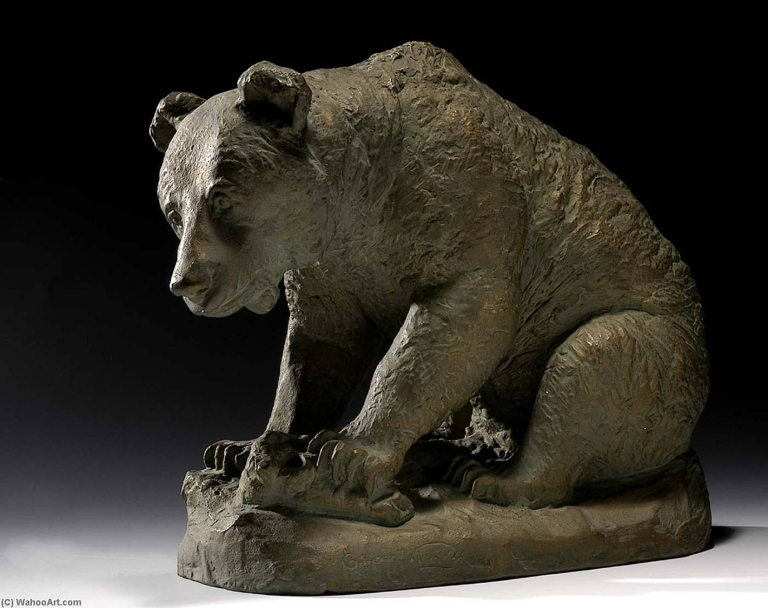 Grizzly Bear Sitting — Edward Kemeys