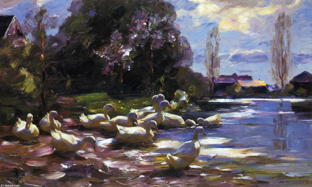 Twelve Ducks Setting Out — Alexander Max Koeste