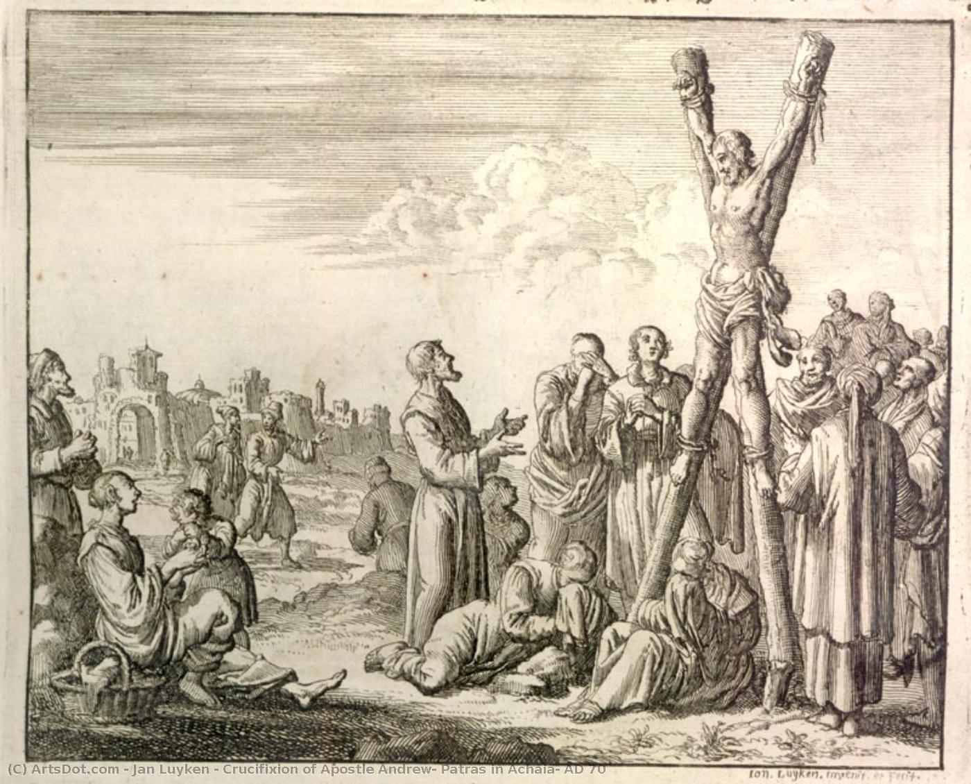Crucifixion Of Apostle Andrew, Patras In Achaia, Ad 70 — Johannes Luiken