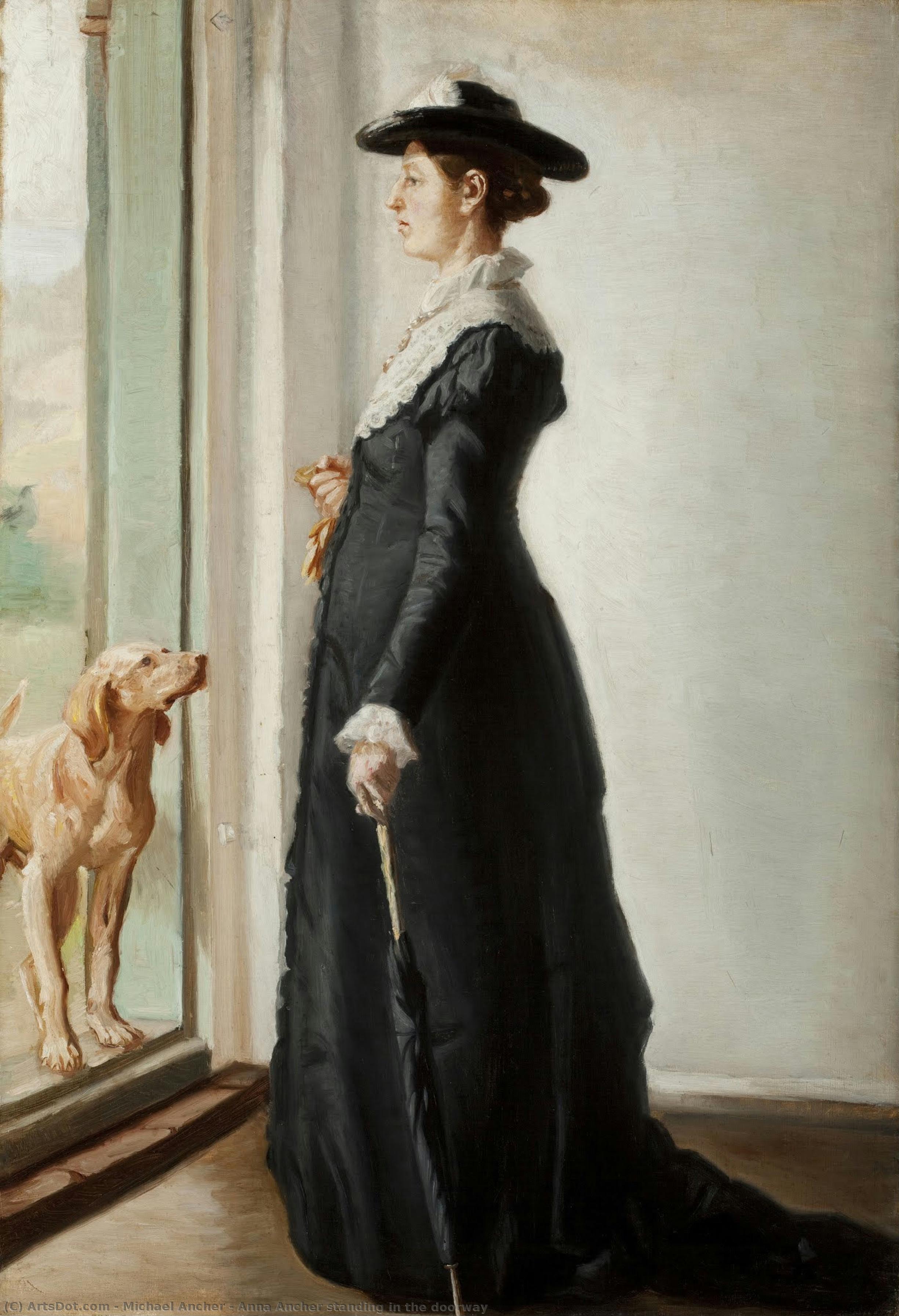 Anna Ancher Standing In The Doorway — Michael Peter Ancher