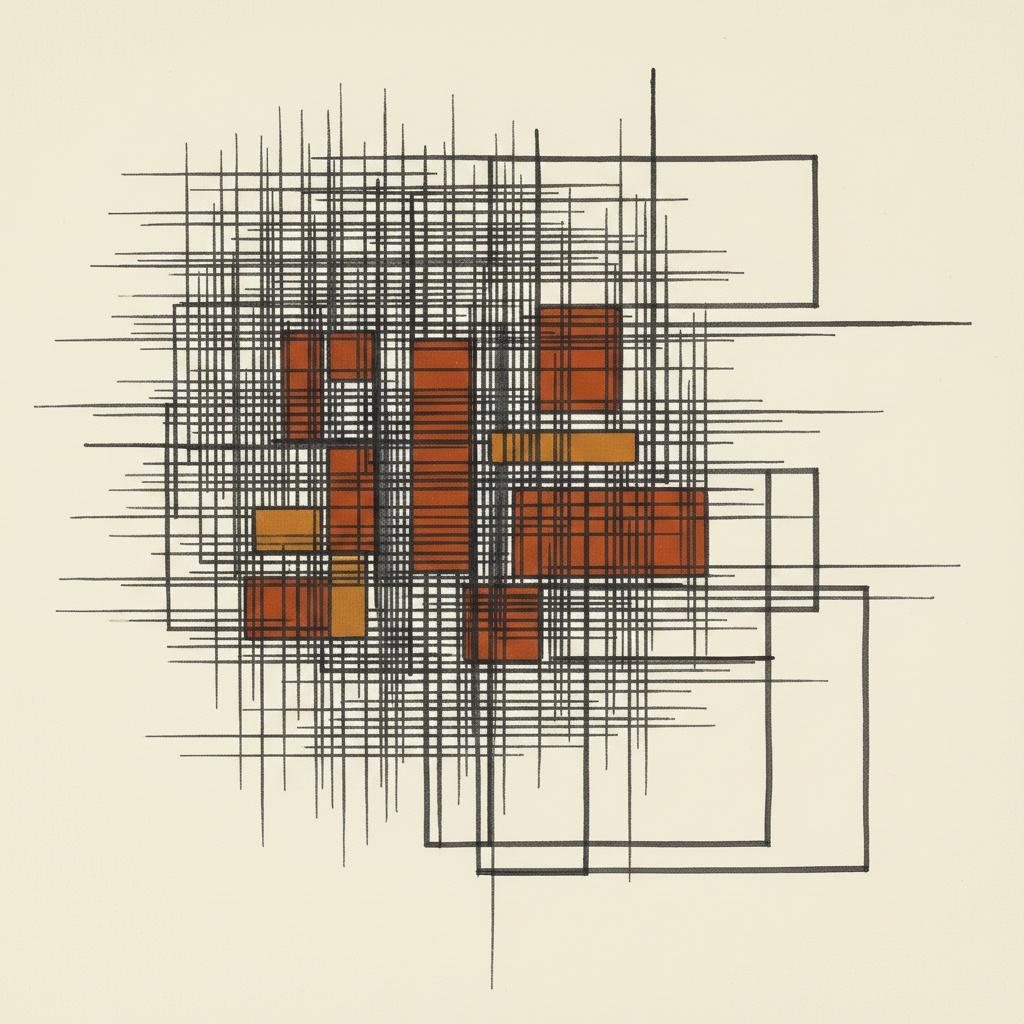 Intersections Of Ochre And Ink: A Study In Structured Visual Resonance — Christian Noiret