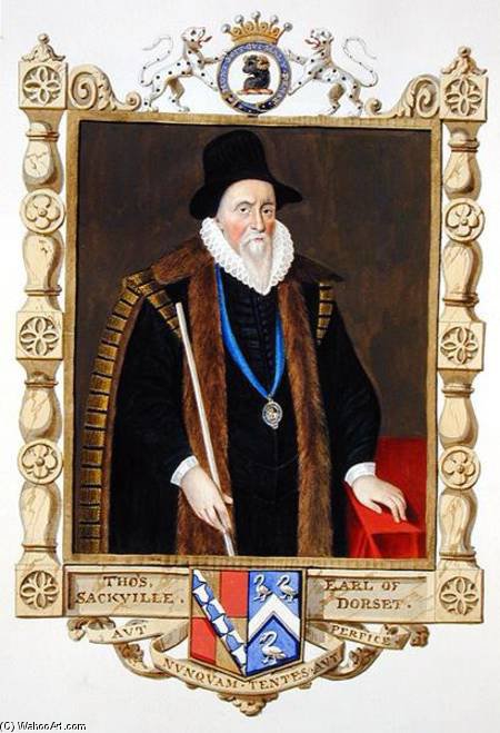 Portrait Of Thomas Sackville 1st Baron Buckhurst From 'memoirs Of The Court Of Queen Eli — Sarah Countess Of Essex