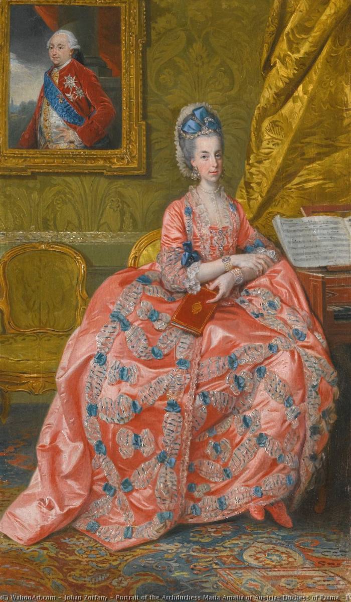 Portrait Of The Archduchess Maria Amalia Of Austria, Duchess Of Parma (1746 1804) — Johann Zoffany