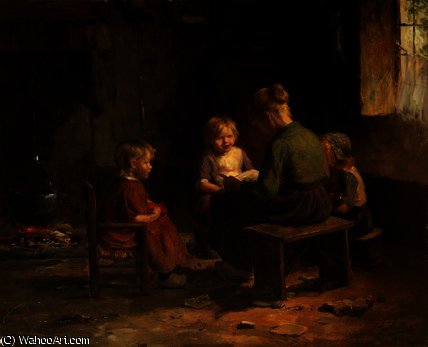 The Reading Lesson — Evert Pieters