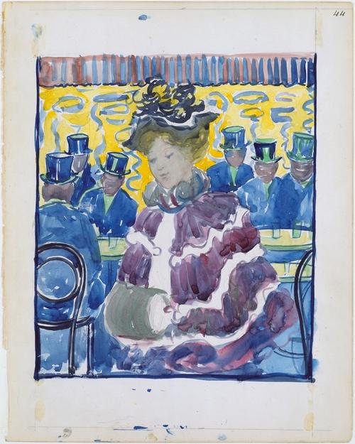 A Woman Passing A Café — Maurice Brazil Prendergast