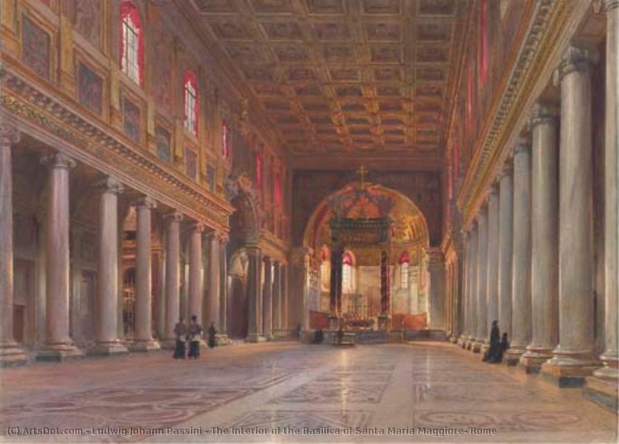 The Interior Of The Basilica Of Santa Maria Maggiore, Rome — Ludwig Johann Passini