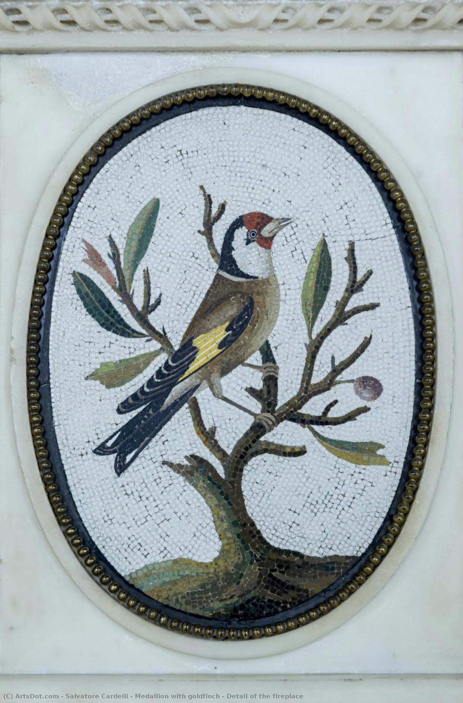 Medallion With Goldfinch - Detail Of The Fireplace — Salvatore Cardelli