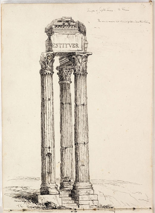 Temple Of Vespasian, Called The Temple Of Jupiter Tonans — Thomas Cole