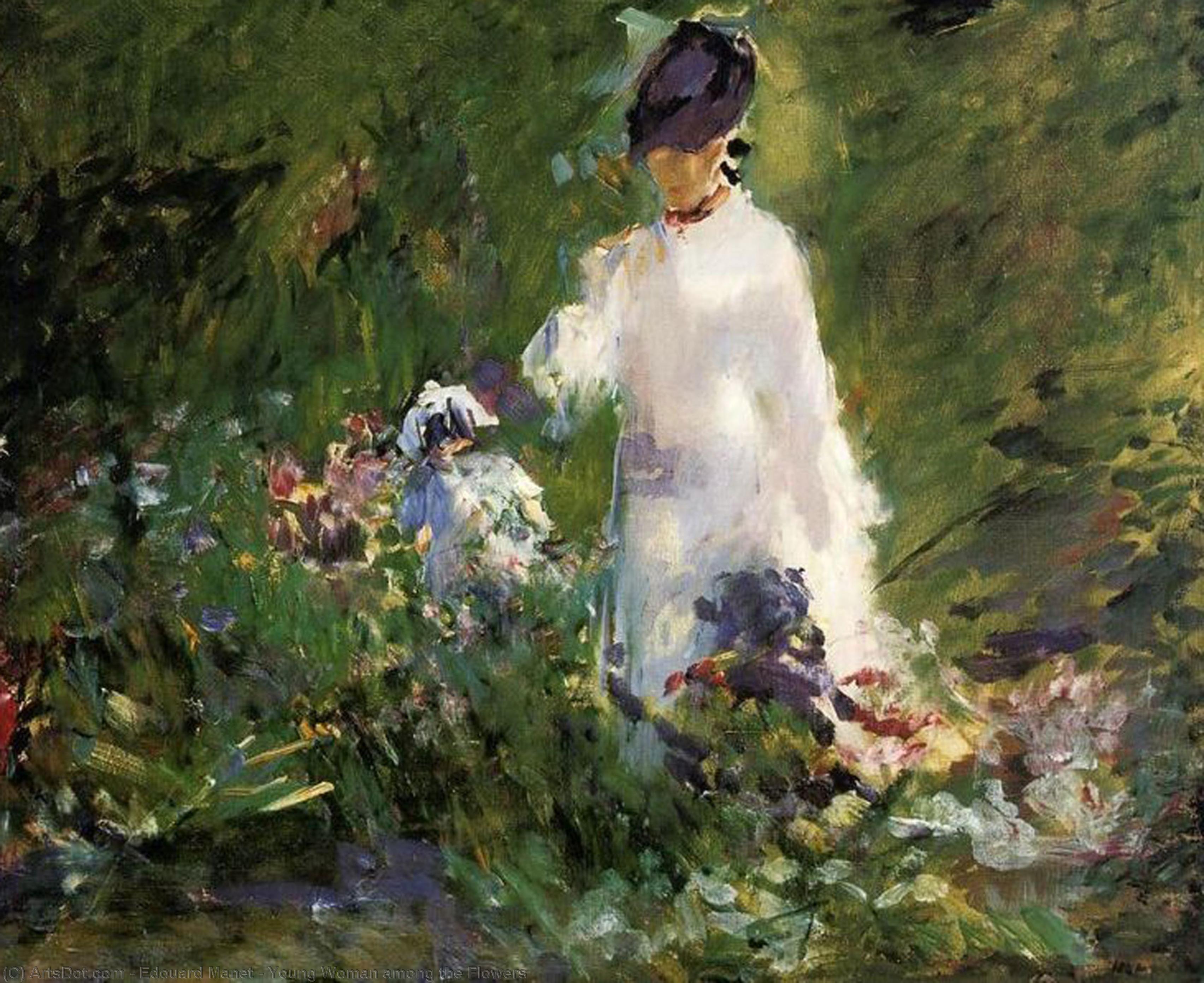 Young Woman Among The Flowers — Édouard Manet