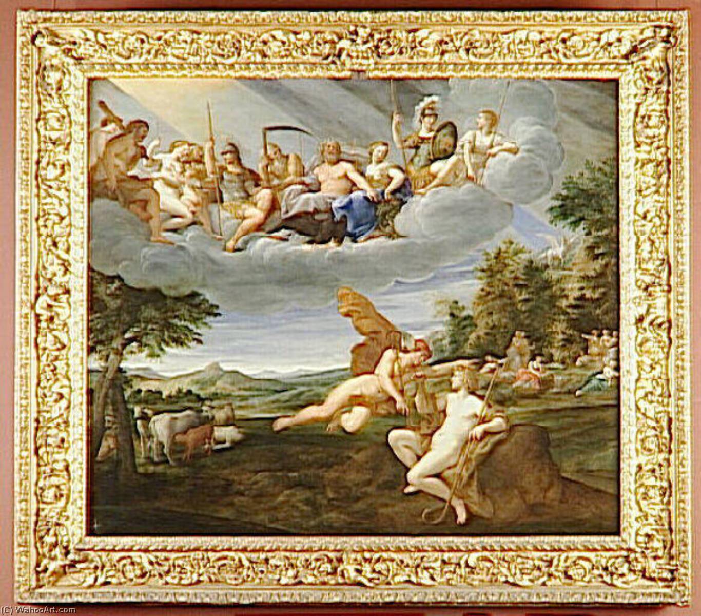 Apollon Et Mercure Ou L'allégorie De L'air Apollon Gardant Les Troupeaux D'admète (titre Précédent) — Albani Francesco (l'albane)