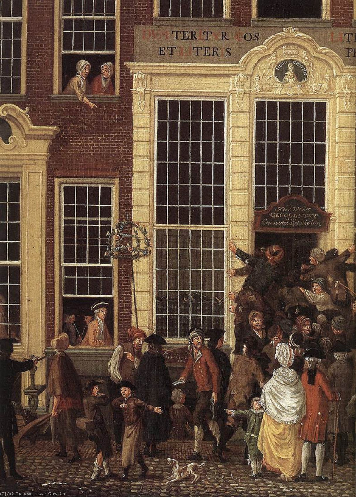 The Lottery Office (detail) — Isaak Ouwater