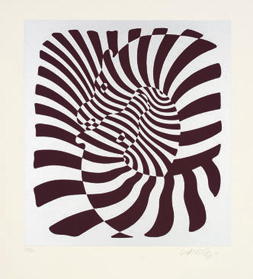 Zebras (silver) — Victor Vasarely