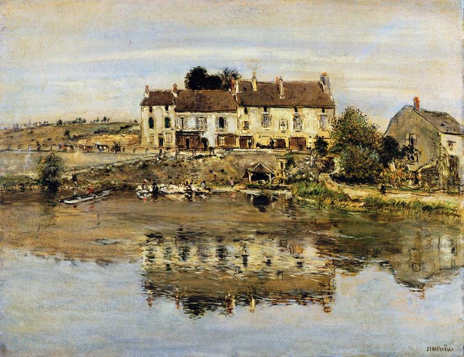 Kleine Häuser An Den Ufern Der Oise — Jean-françois Raffaëlli