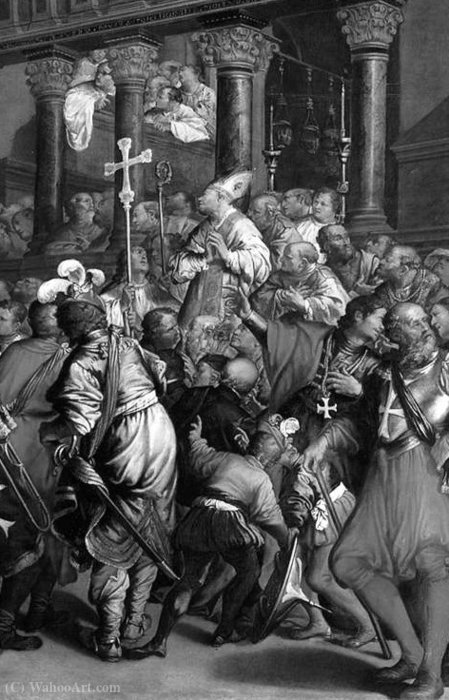 Doge Enrico Dandolo And The Captains Of The Crusade Swearing Their Oath In Saint Mark's Basilica In Venice. — Jean Leclerc