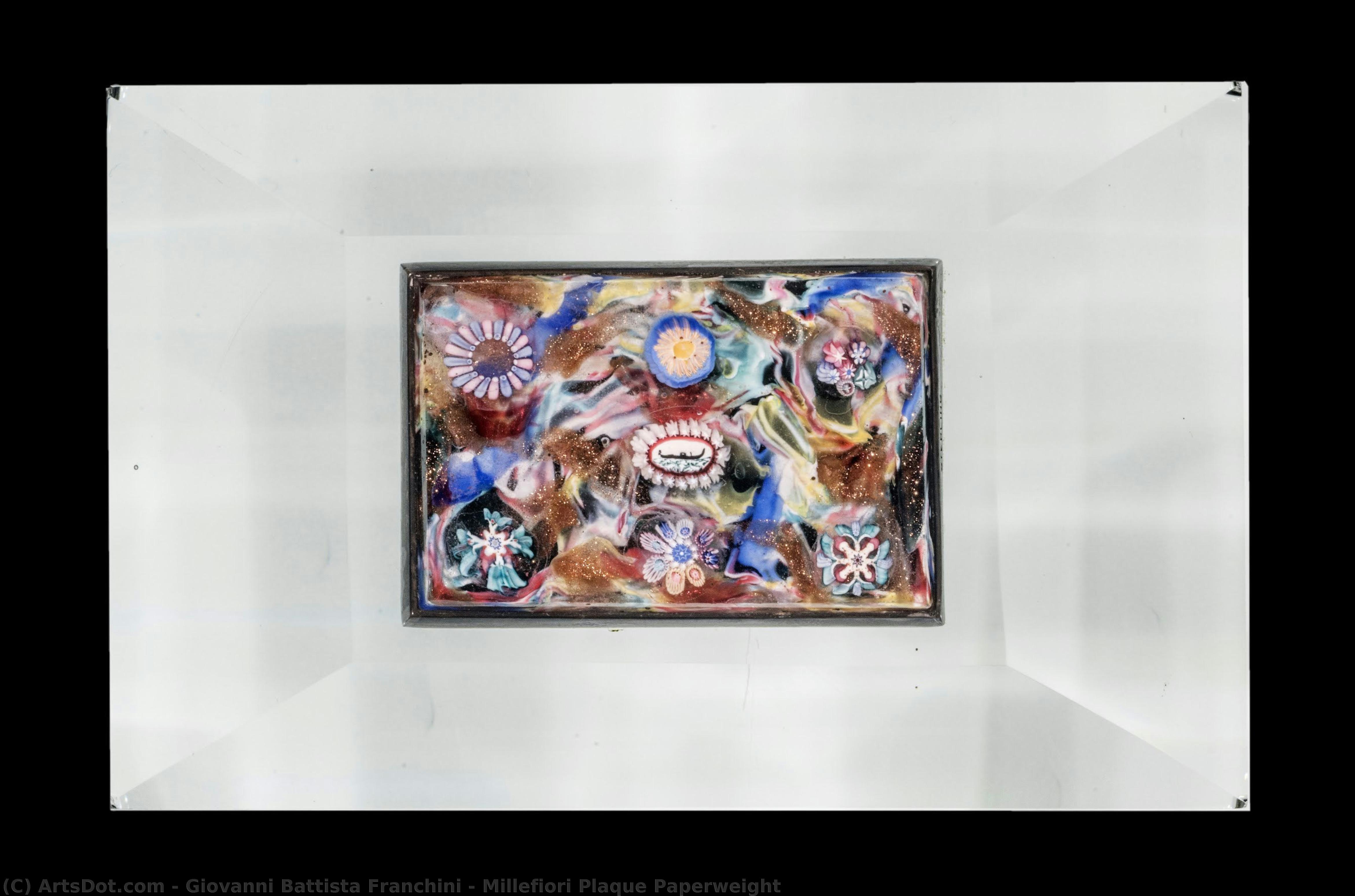 Millefiori Plaque Paperweight — Giovanni Battista Franchini