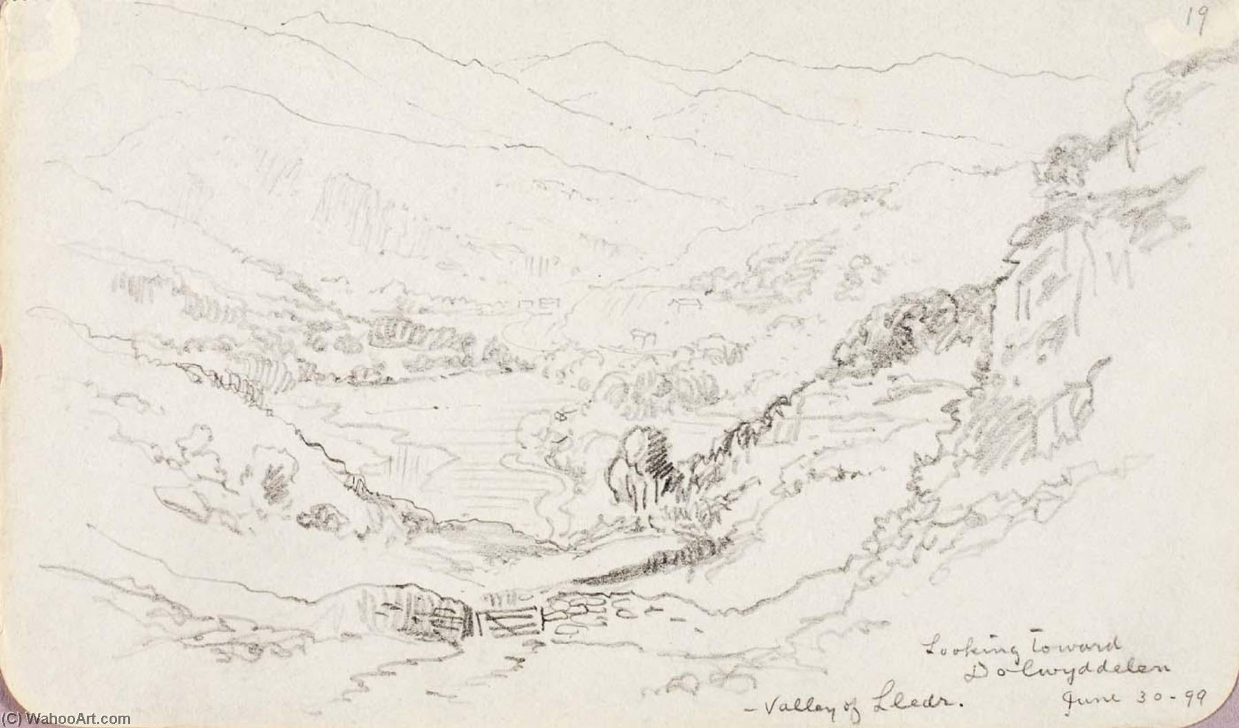 Looking Toward Dolwyddelan, Valley Of Lledr — George Elbert Burr