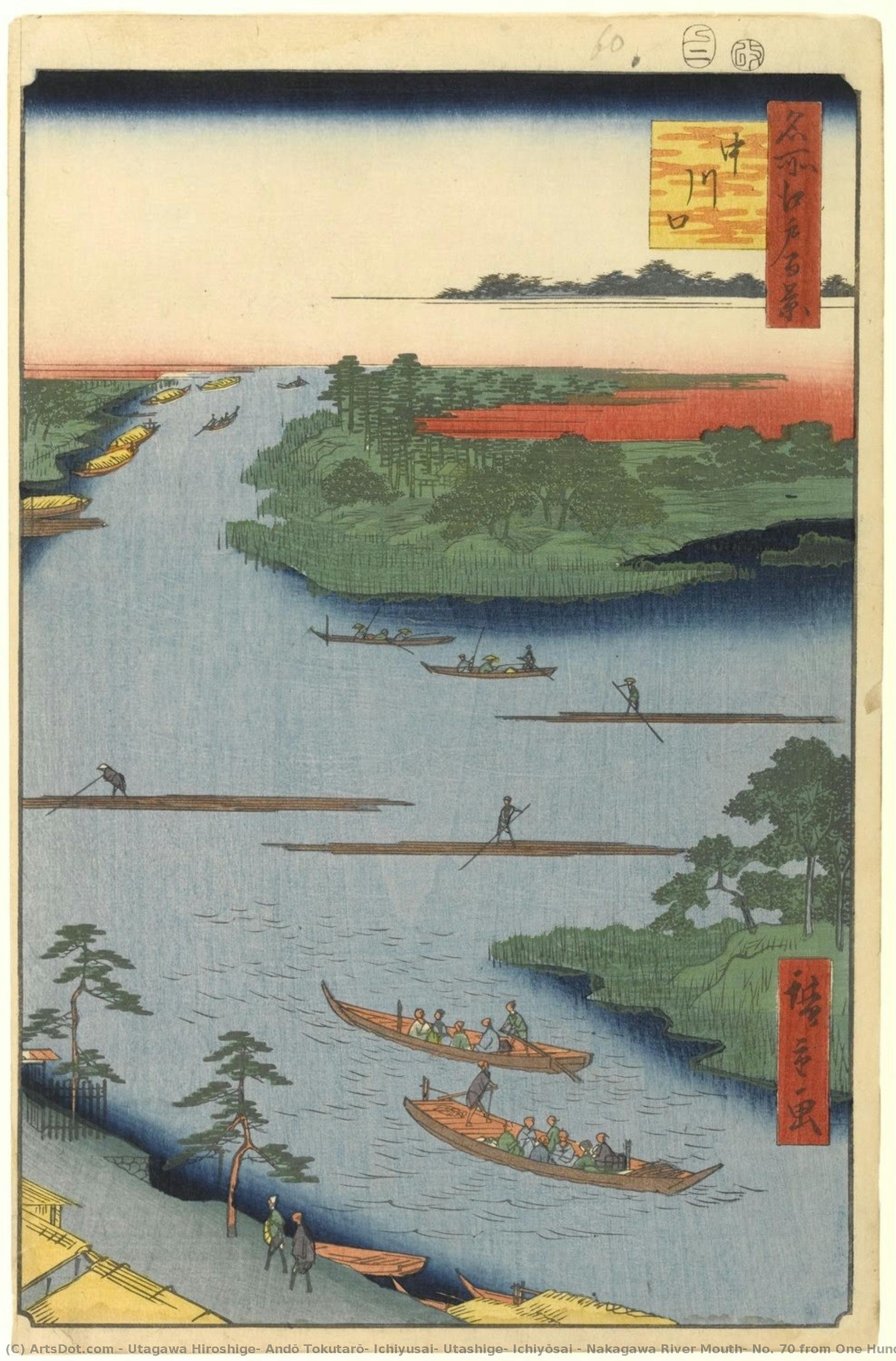 Nakagawa River Mouth, No. 70 From One Hundred Famous Views Of Edo — Utagawa Hiroshige, Andō Tokutarō, Ichiyusai, Utashige, Ichiyōsai