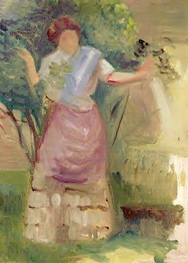 Lady In The Garden, (painting) — Albert Henry Krehbiel