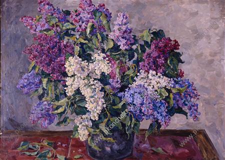 Still Life. Lilacs In The Bucket. — Pyotr Konchalovsky