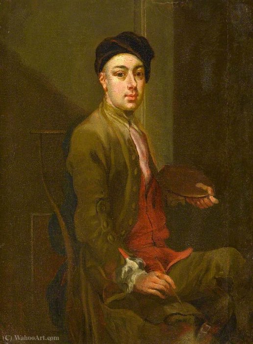 Self Portrait Of The Artist In His Studio — Francis Hayman