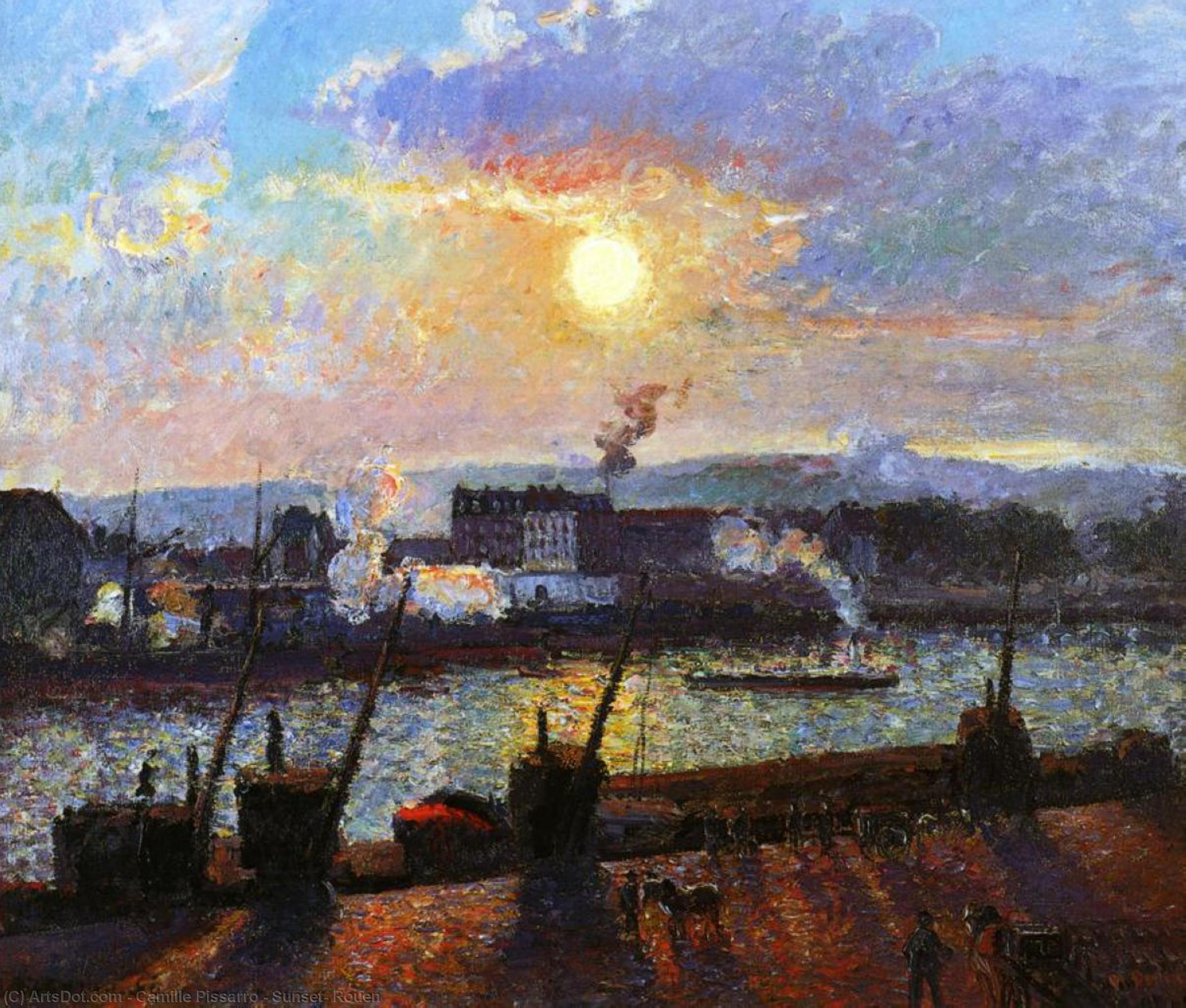 Sonnenuntergang, Rouen — Camille Pissarro