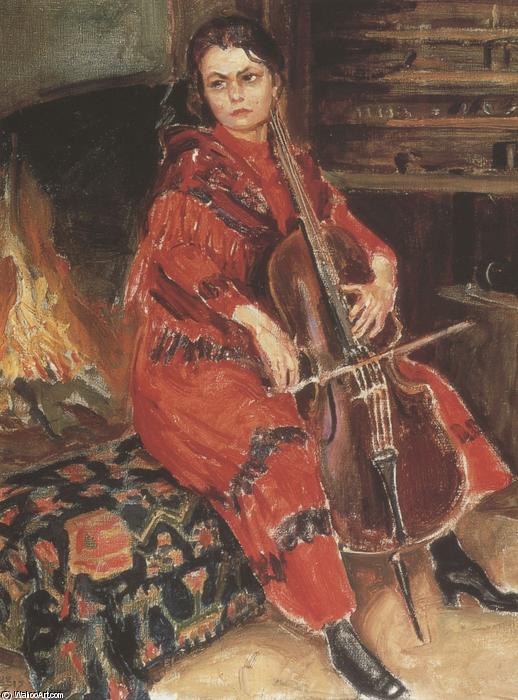 Kirsti Playing The Cello — Akseli Gallen-kallela