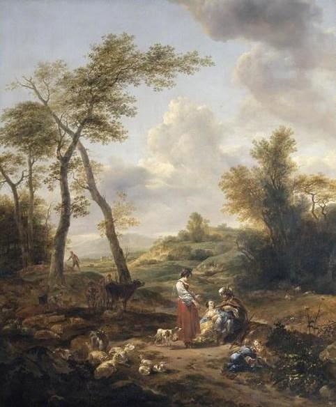 Landscape With Jacob, Rachel And Leah — Nicolaes Pietersz Berchem