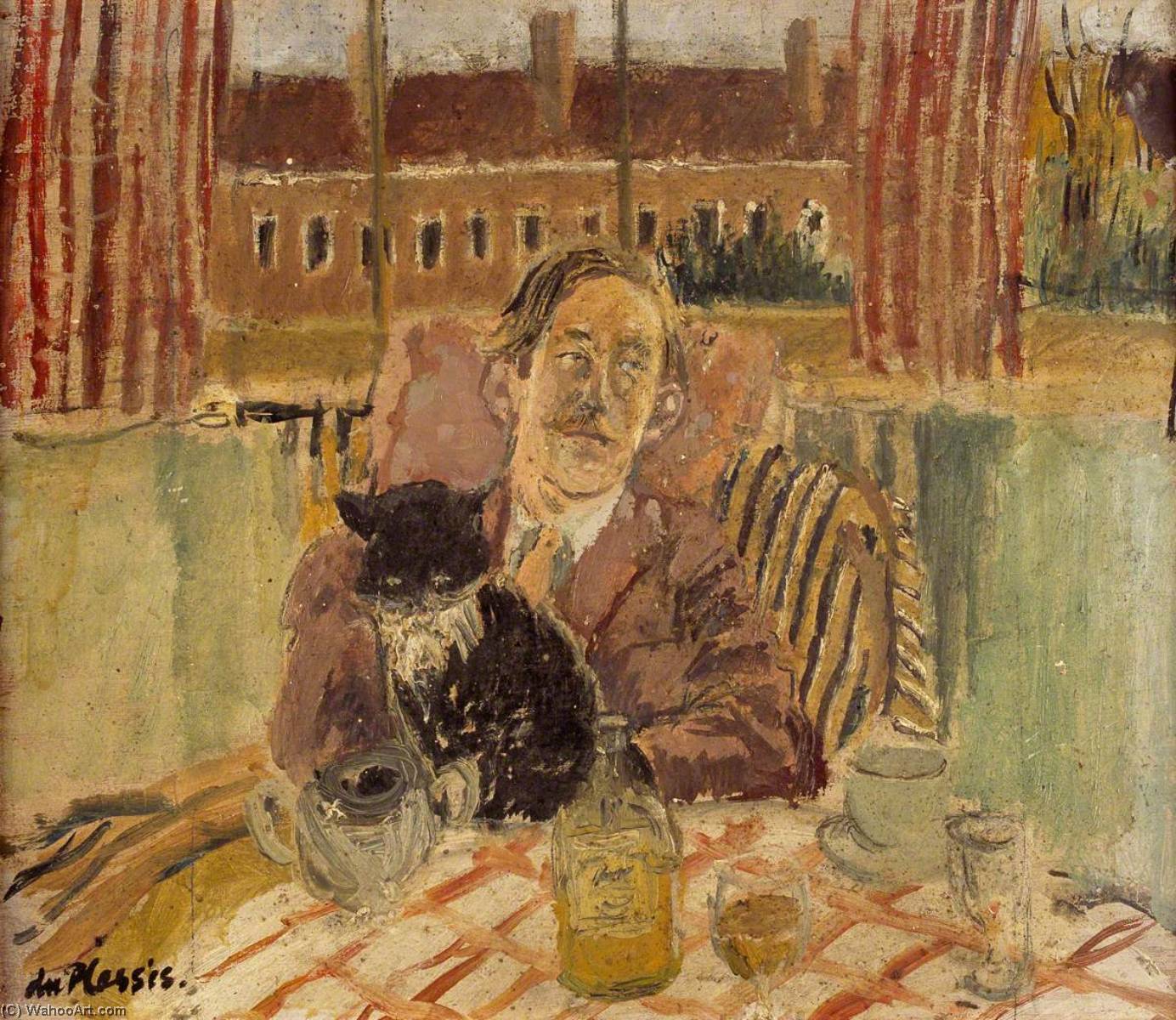 Kyffin Williams (1918–2006), Seated At A Table — Enslin Du Plessis