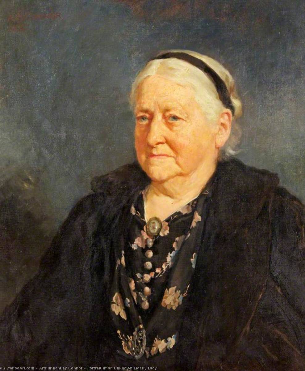 Portrait Of An Unknown Elderly Lady — Arthur Bentley Connor