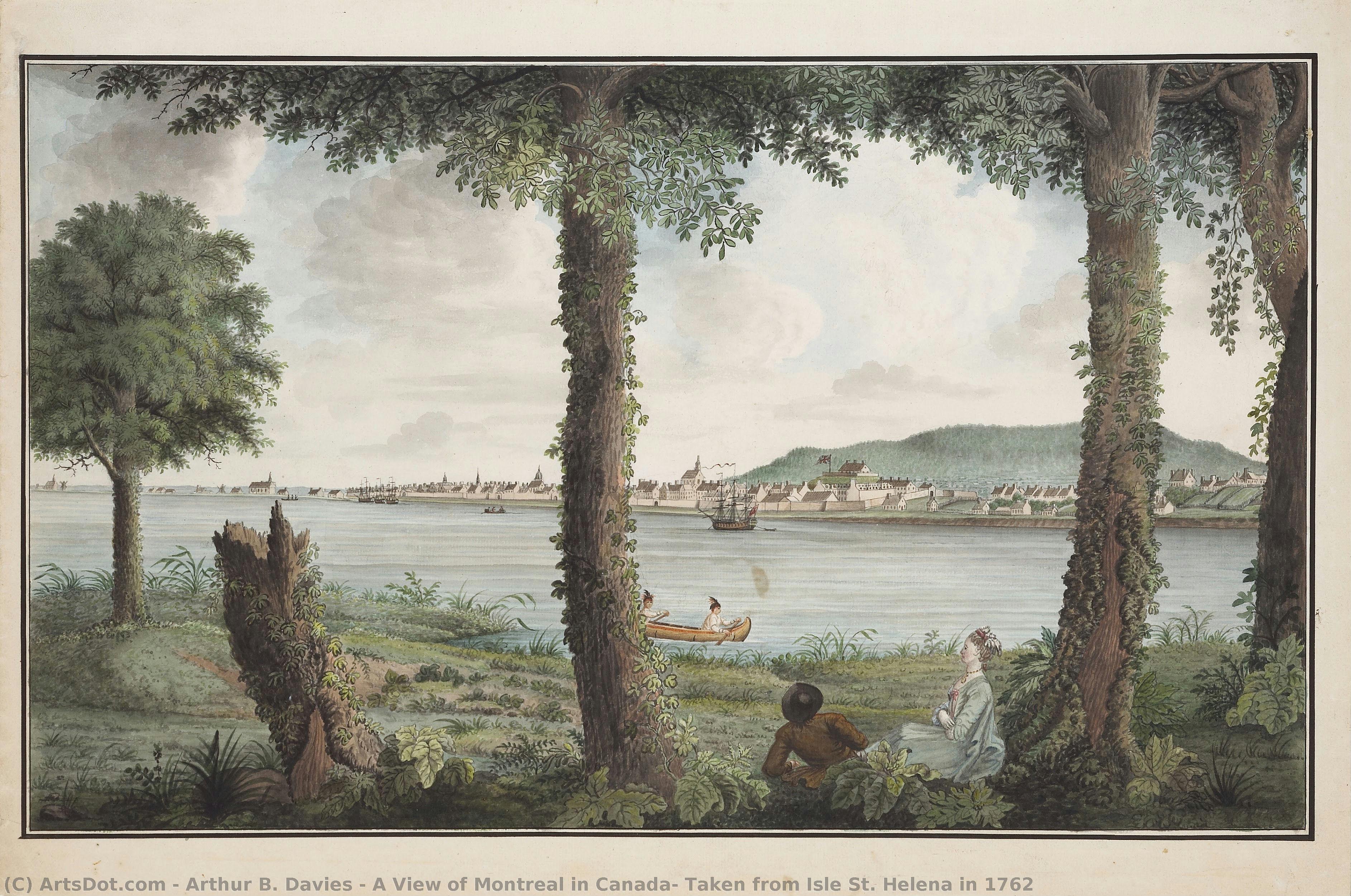 A View Of Montreal In Canada, Taken From Isle St. Helena In 1762 — Arthur B. Davies