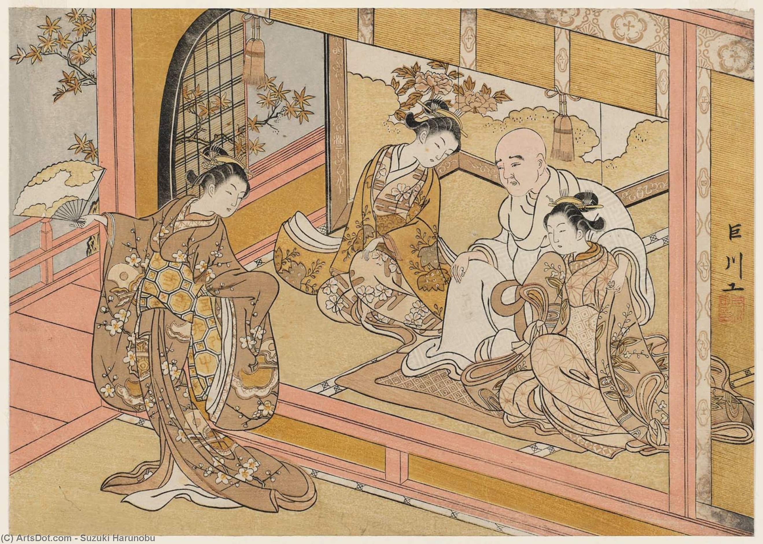 Hotoke Gozen Dancing Before Kiyomori — Suzuki Harunobu