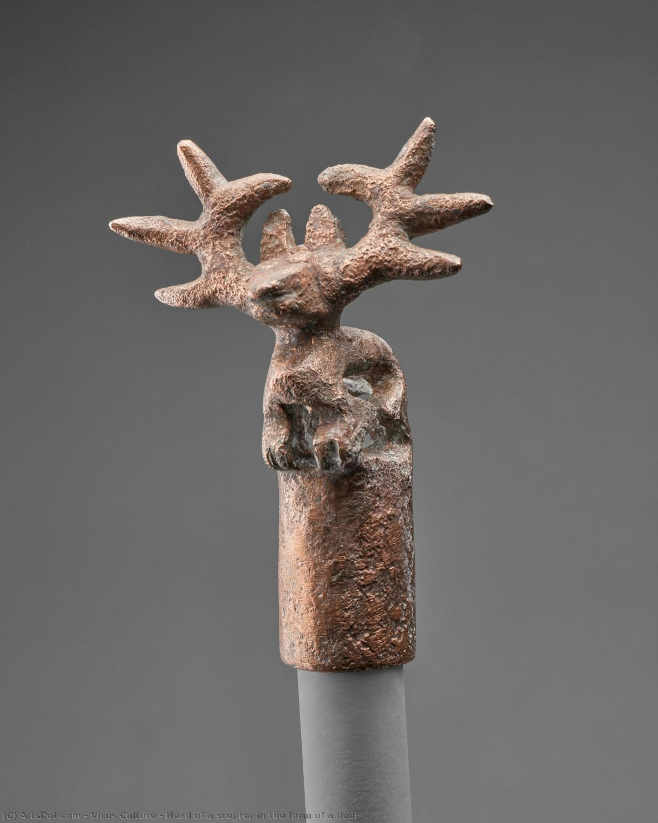 Head Of A Scepter In The Form Of A Deer — Vicús Culture