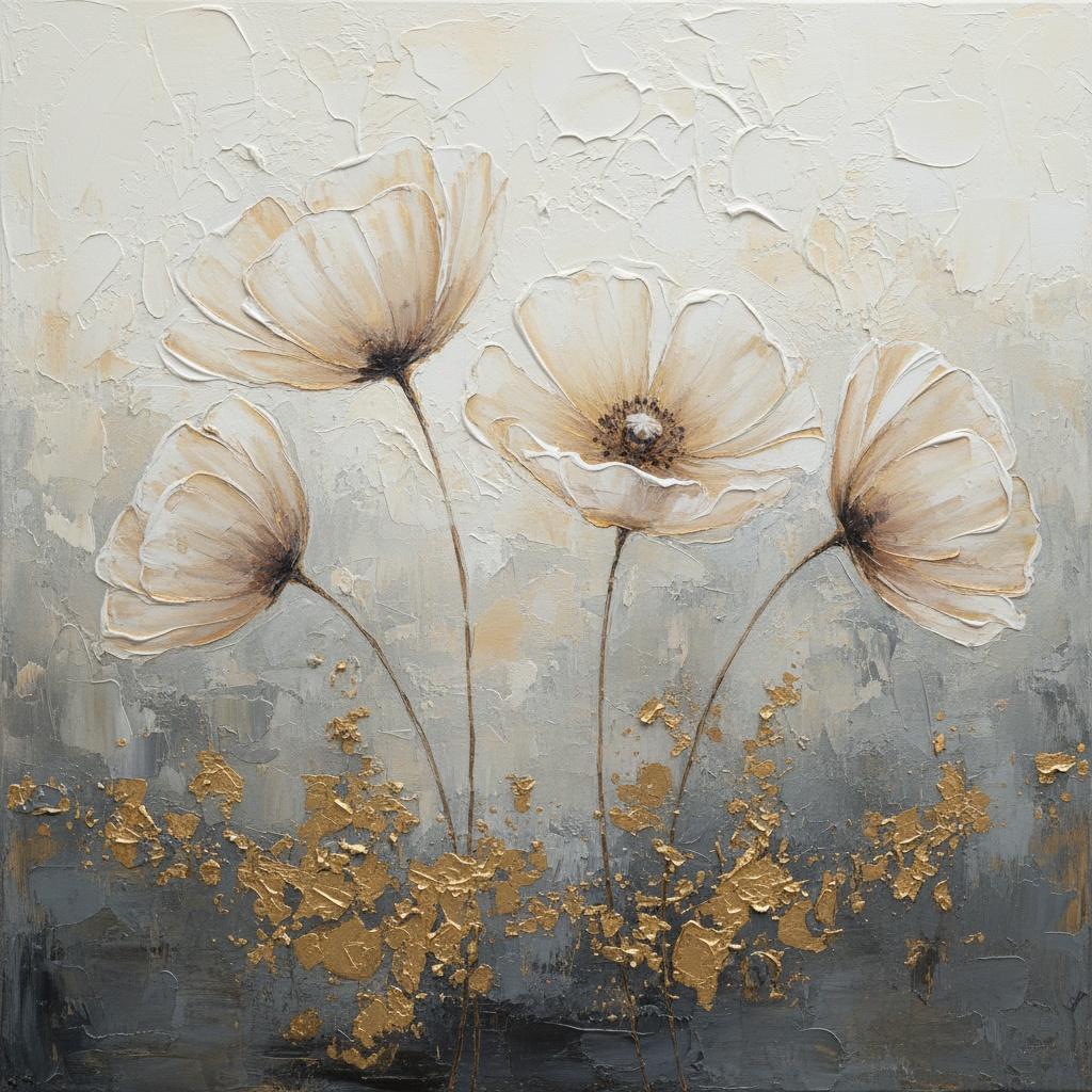 Luminous Anemones In Gilded Silence: A Monumental Study Of Organic Serenity — David Moreau