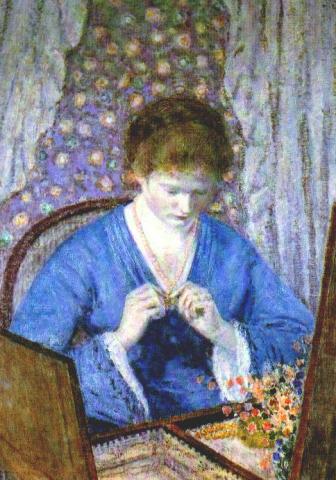 Girl In Blue — Frederick Carl Frieseke