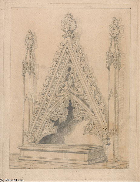 A Monument In Raveningham Church, Norfolk — John Sell Cotman