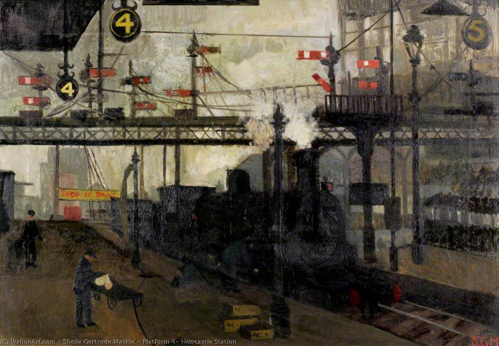 Platform 4, Newcastle Station — Sheila Gertrude Mackie