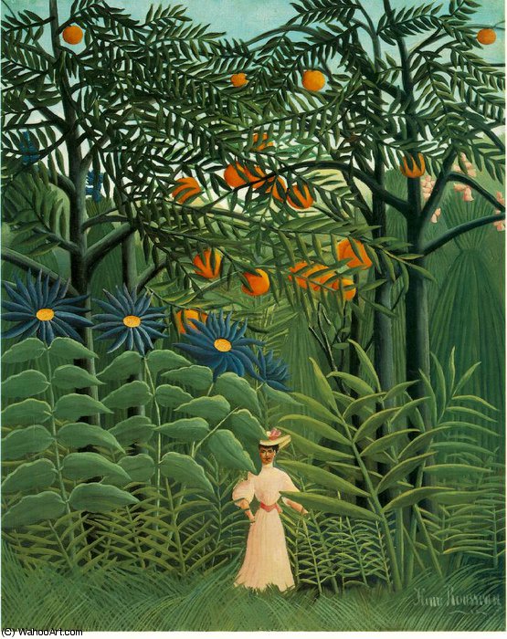 Woman Walking In An Exotic Forest (femme Se Prom — Henri Emilien Rousseau
