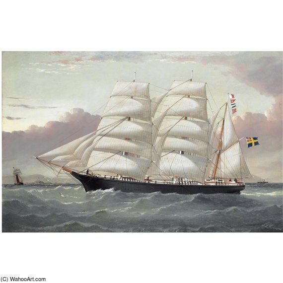 The Three Masted Barque 'framat' Inward Bound For Liverpool Off The Coast Of North Wales — William H Yorke