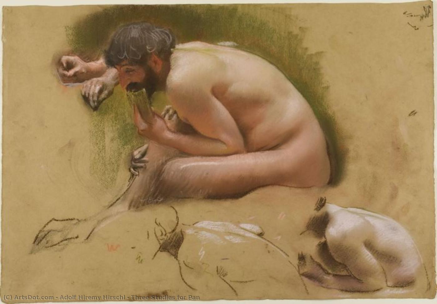 Three Studies For Pan — Adolf Hiremy Hirschl