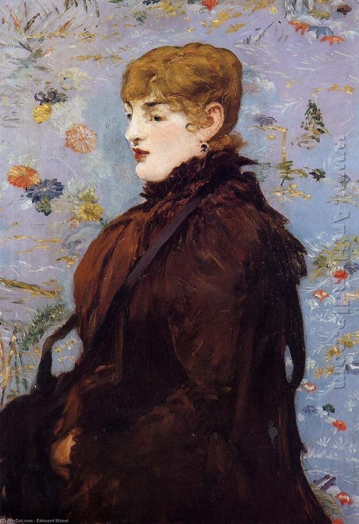 Autumn, Portait Of Mery Laurent In A Brown Fur Cape — Édouard Manet