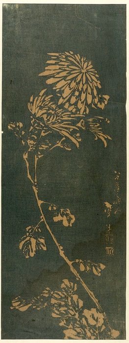 Chrysanthemum Spray — Katsushika Hokusai