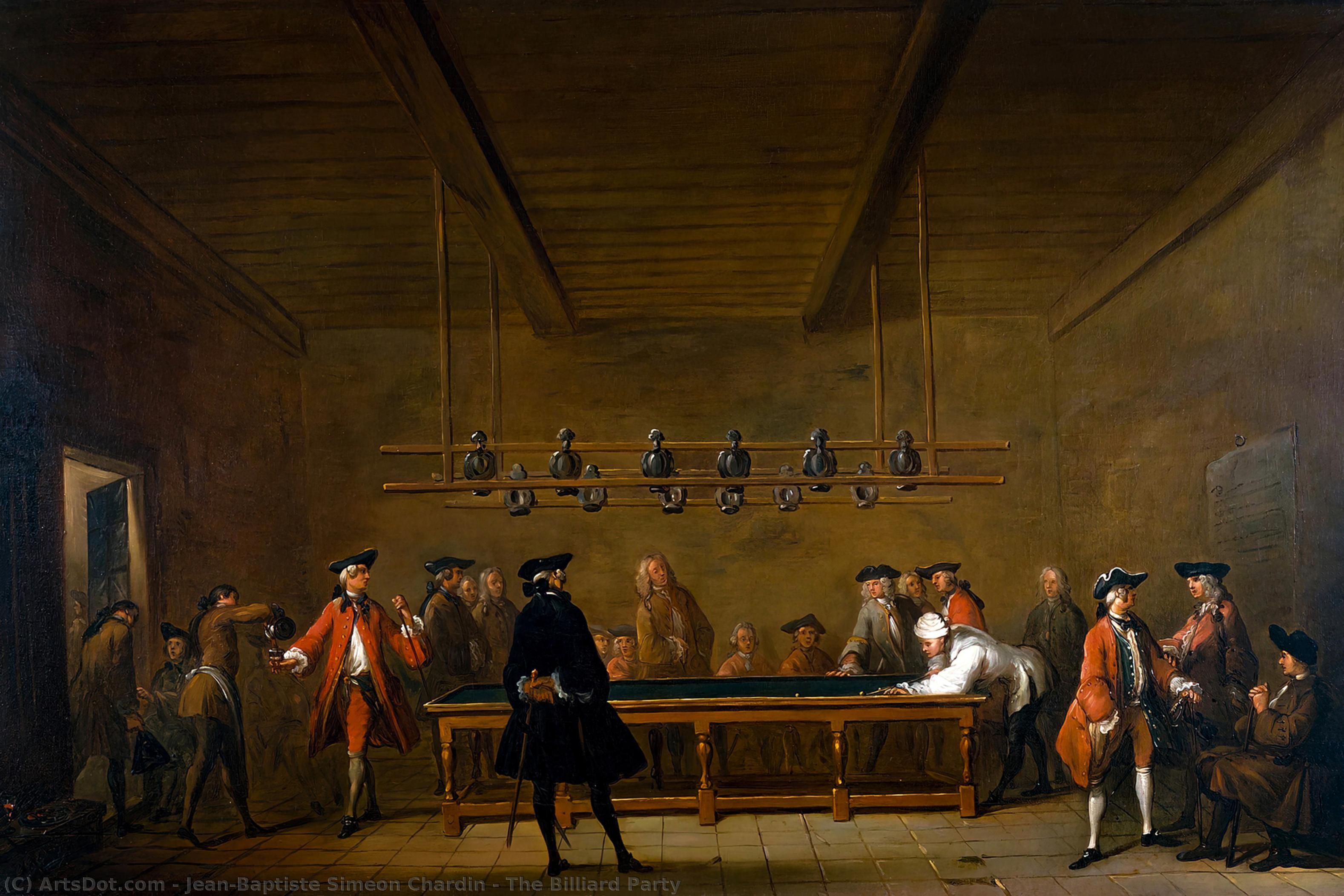 The Billiard Party — Jean-baptiste-siméon Chardin