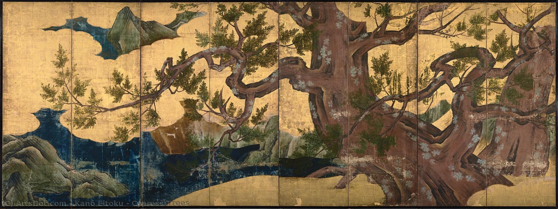 Cypress Trees — Kanō Eitoku
