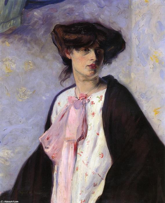 Woman With A Pink Bow — Alfred Henry Maurer