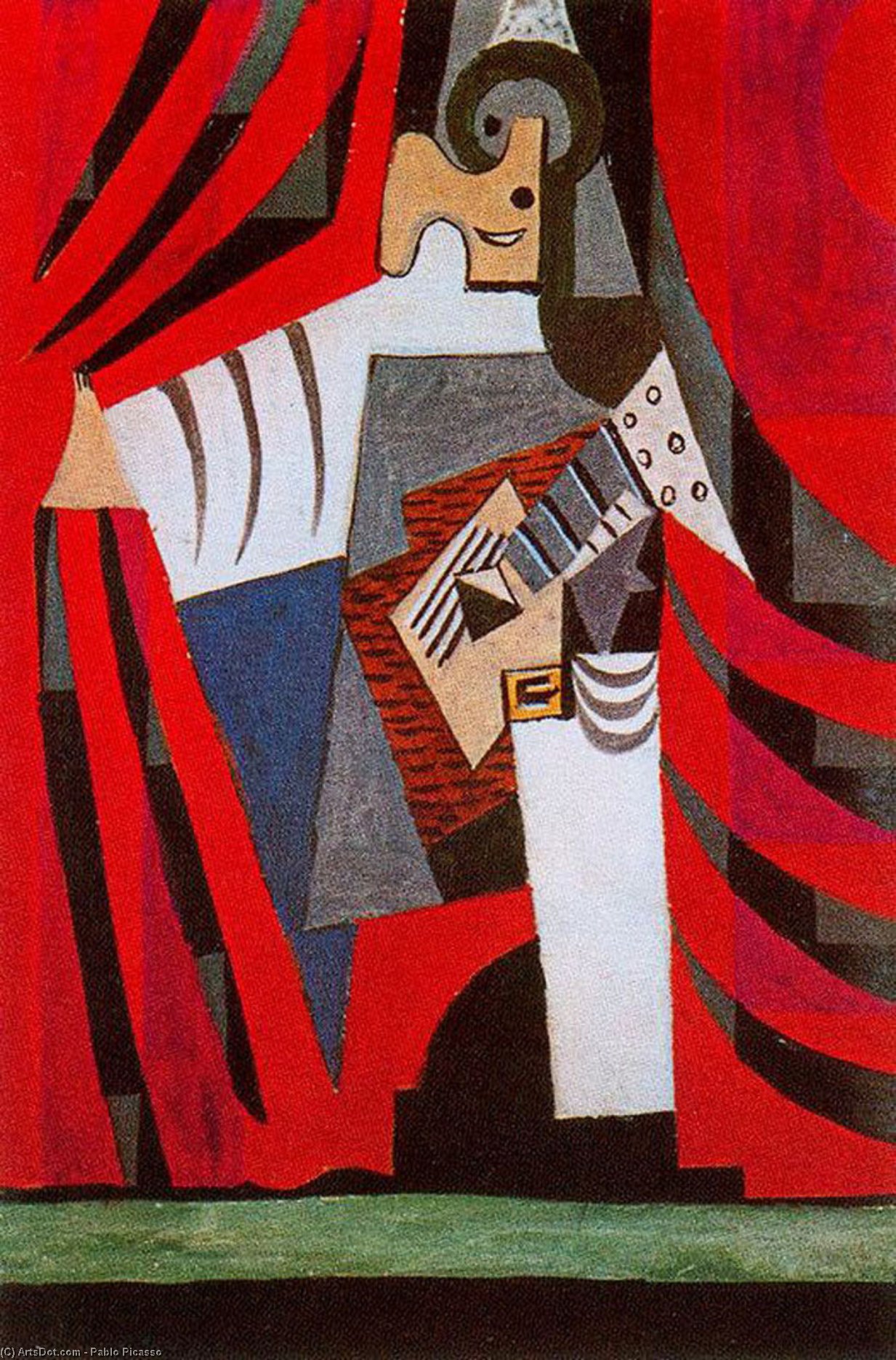 Punchinello With Guitar — Pablo Picasso