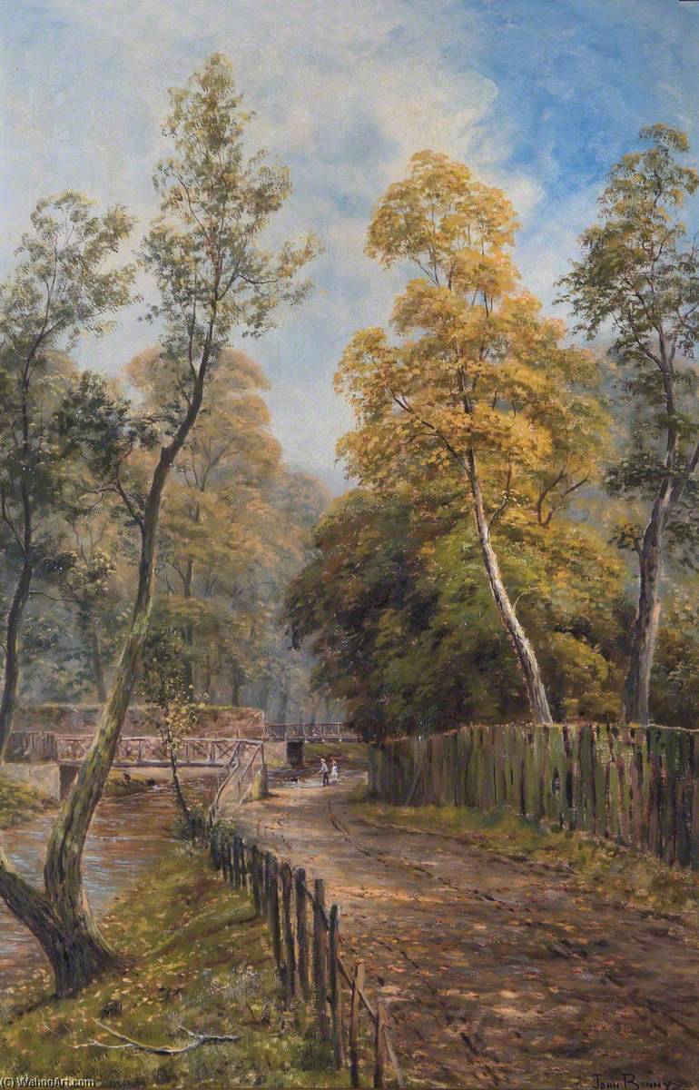 Ford, Pymmes Brook, Near Weir Hall, Edmonton — John Bonny