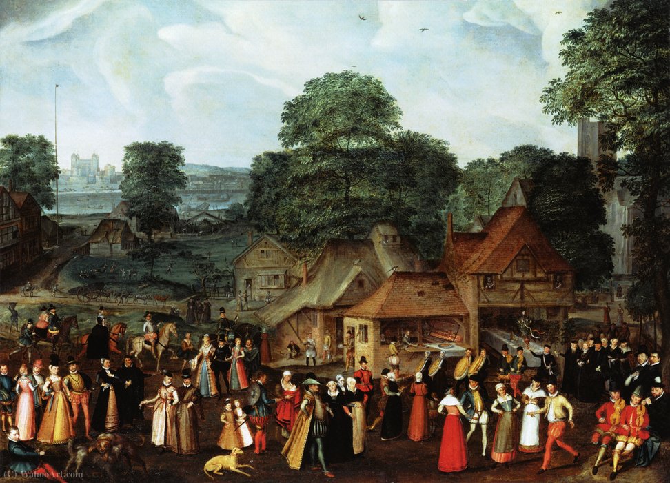A Fête At Bermondsey Or A Marriage Feast At Bermondsey. — Joris Hoefnagel (georg Hoefnagel)
