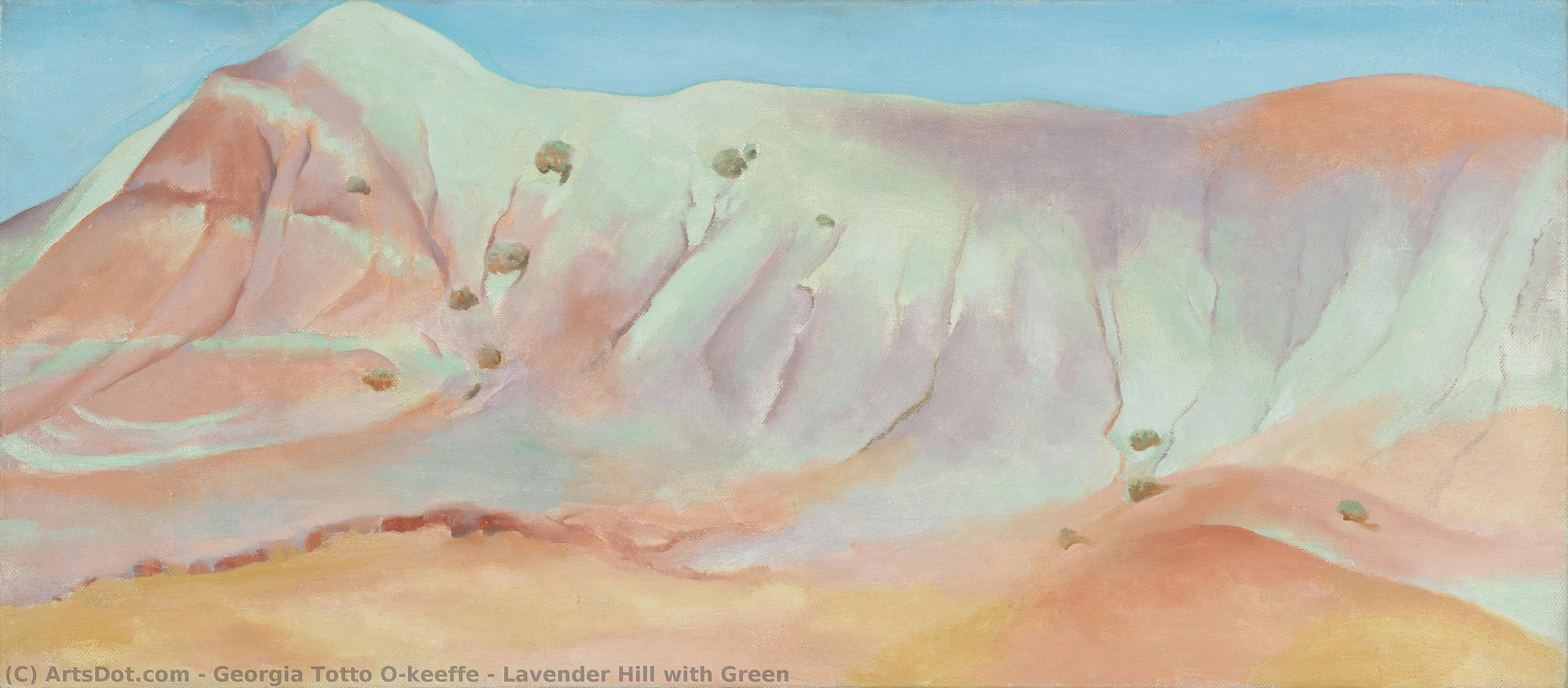 Colina De Lavanda Con Verde — Georgia O'keeffe
