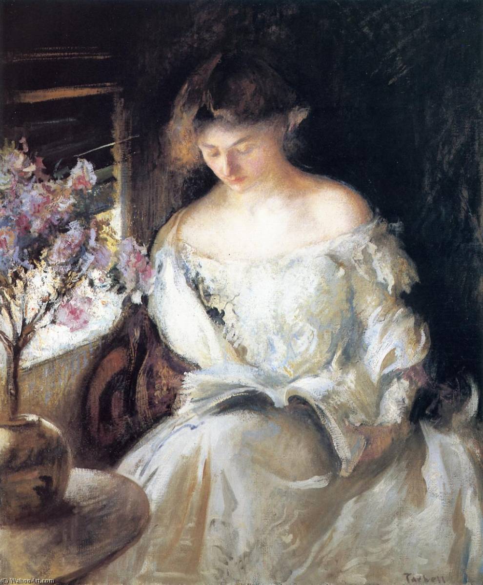 Girl Reading (by A Window) — Edmund Charles Tarbell